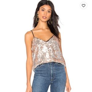 1 State Silver Mist Sequin Cami